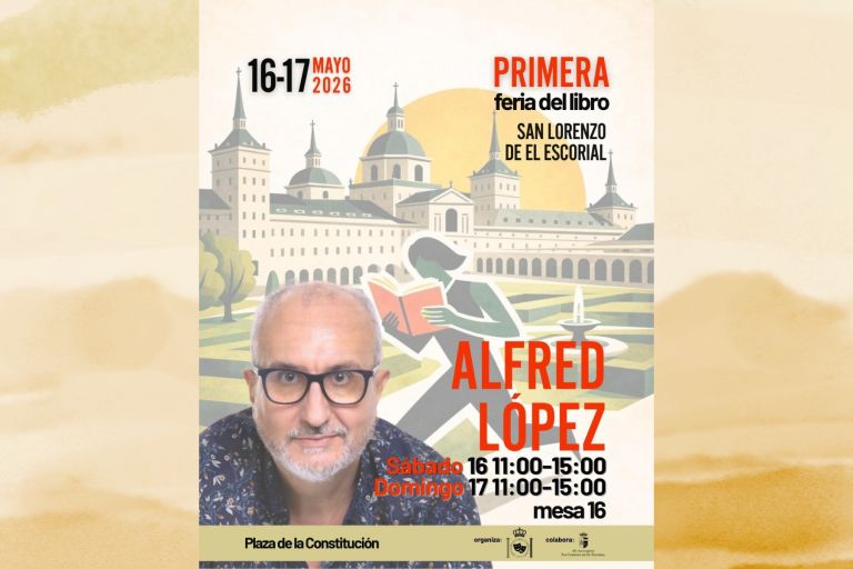 Alfred López en la I Feria del Libro de San Lorenzo de El Escorial