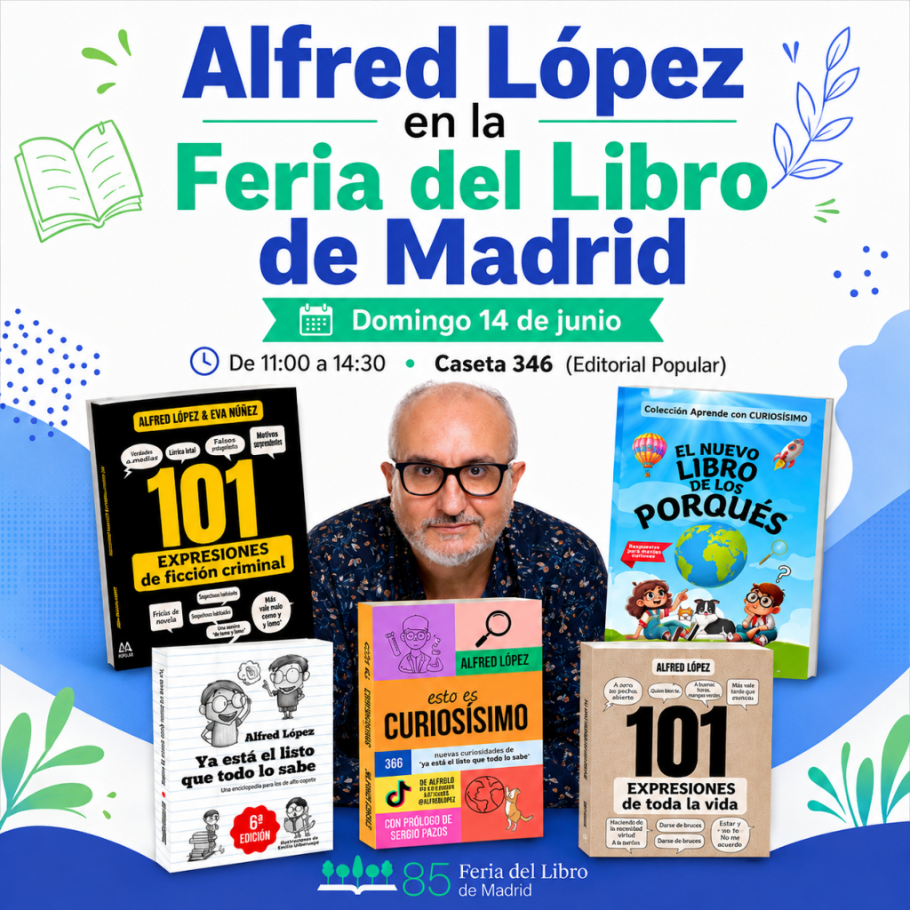 Alfred López regresa a la Feria del Libro de Madrid 